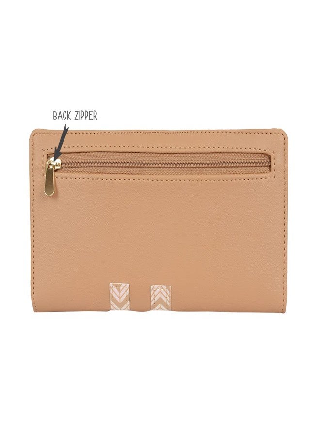 Baggit Women Beige Wallet Large Size | Ladies Stylish Purse Bag | Credit Card Money Holder - Image 4